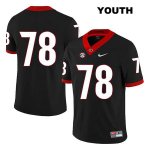 Youth Georgia Bulldogs NCAA #78 D'Marcus Hayes Nike Stitched Black Legend Authentic No Name College Football Jersey WEJ1754DV